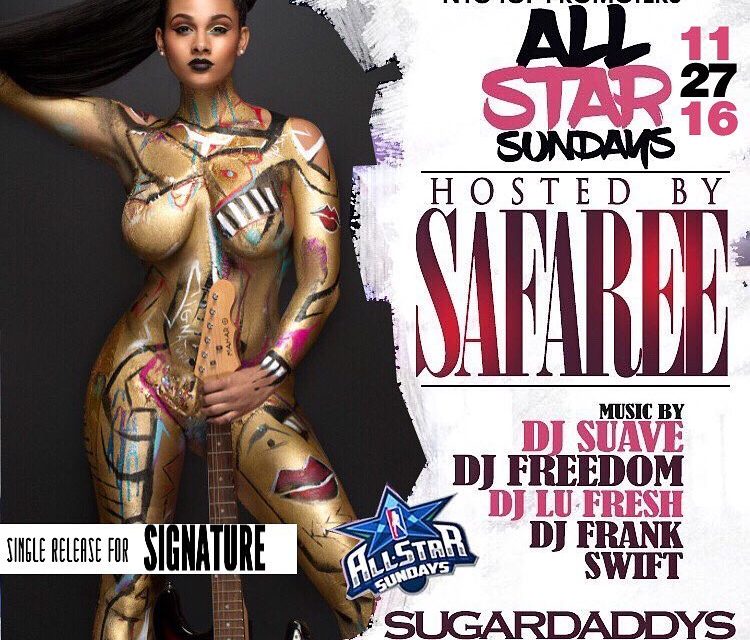ALL STAR SUNDAYS HOSTED BY SAFAREE AT SUGARDADDYS