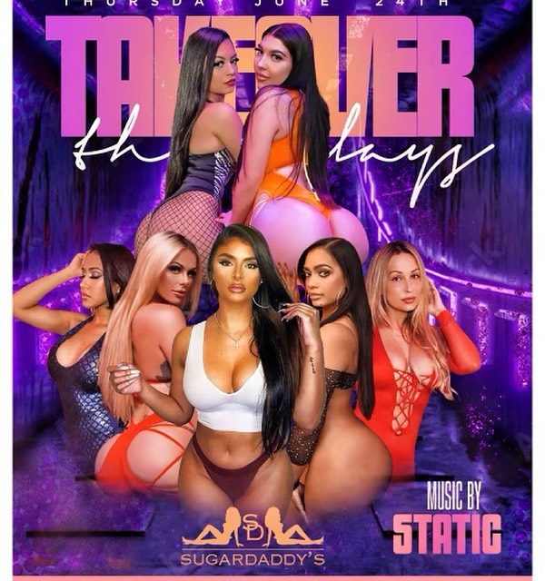 TAKEOVER THURSDAYS AT SUGARS with music by DJ STATIC